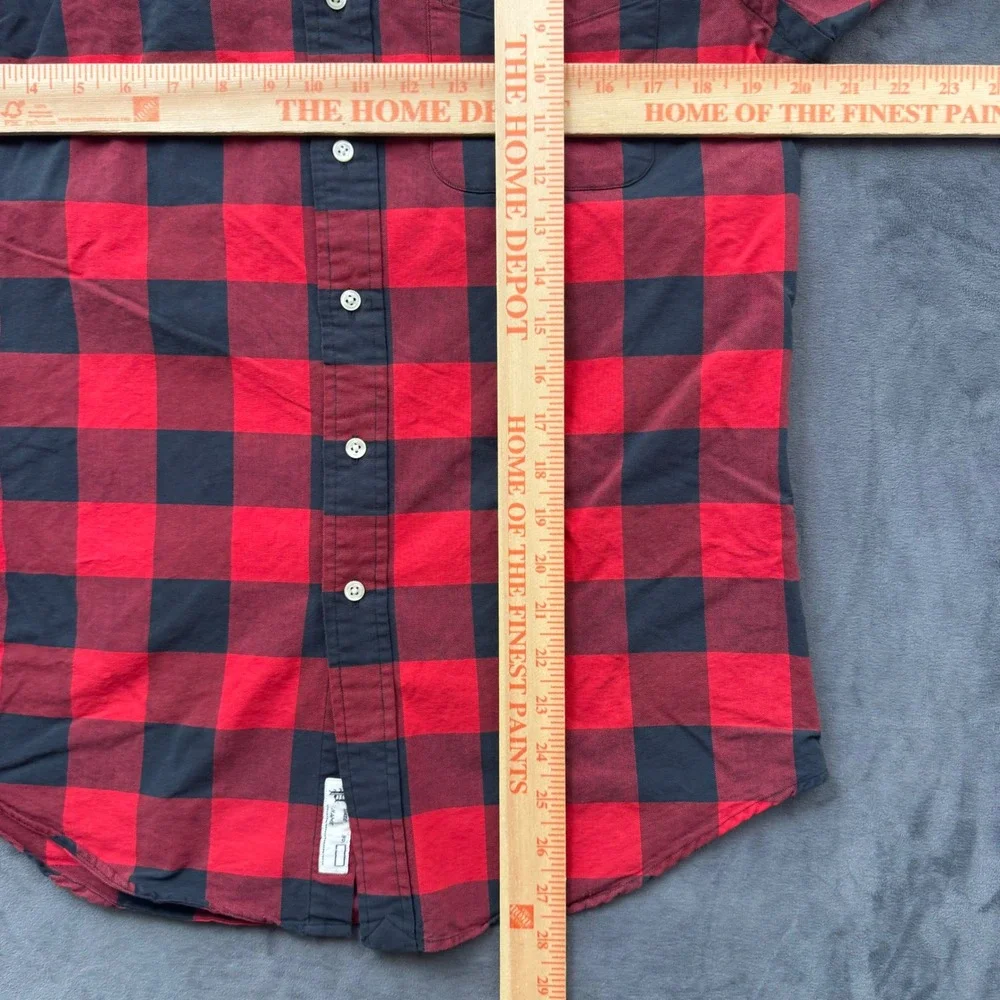 Polo Ralph Lauren Mens Red Black Buffalo Plaid Cotton Button Down Shirt Small